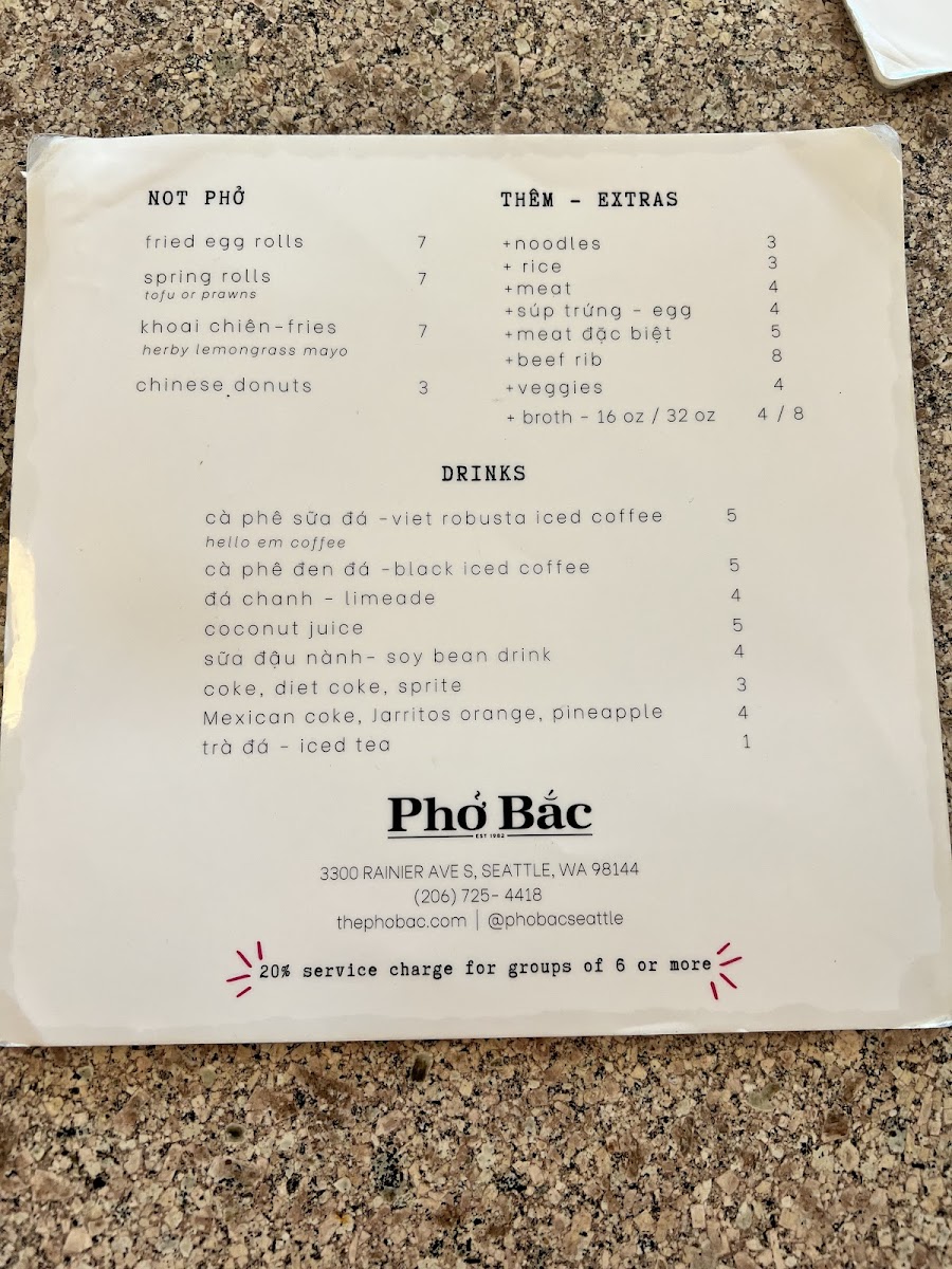 Pho Bac Restaurant Menu - Image 6